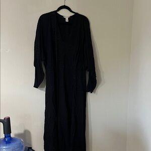 H&M Elegant Black Leopard Print Dress